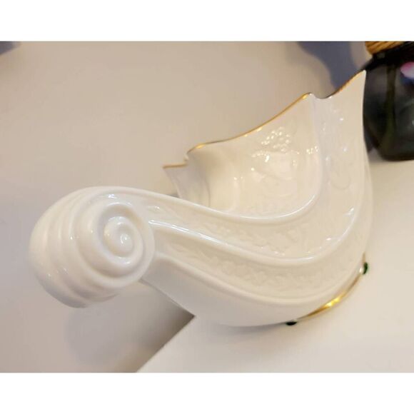 LENOX 1989 Fruits Of Life  Cornucopia Porcelain W/ Gold Trim - Picture 2 of 9